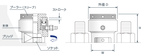 油圧テンショナーの図面