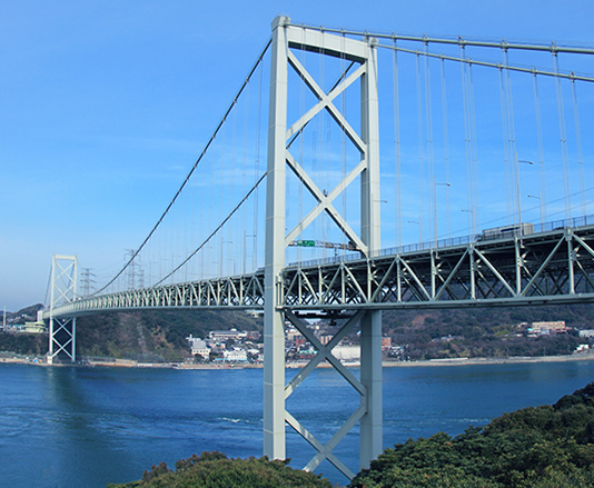 関門橋の補修工事