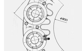 油圧ワッシャー連結の取付図